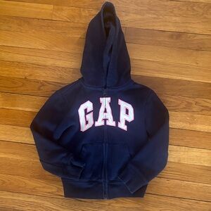 GAP Kids Dark Blue Hoodie with Pink Accents